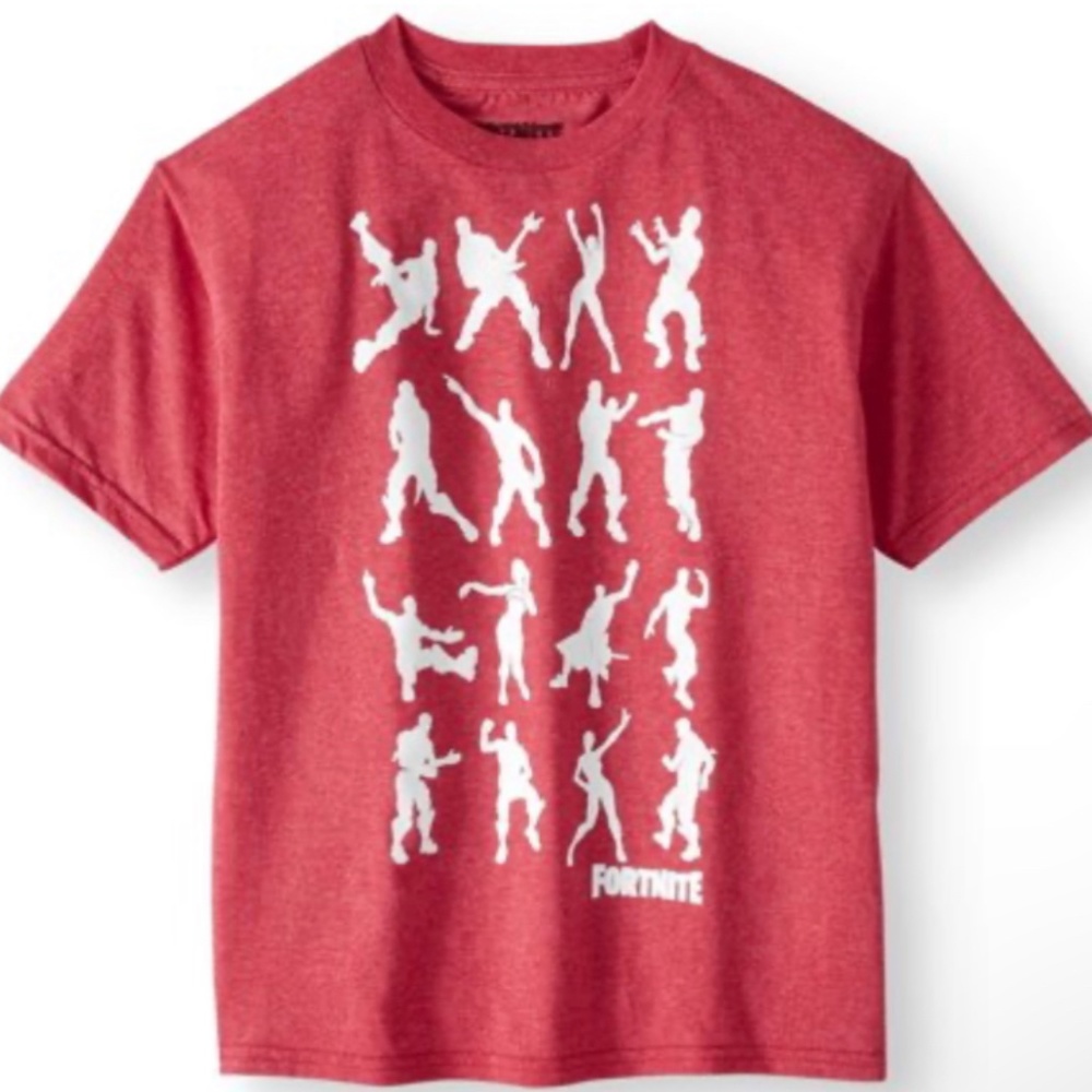 Fortnite Men's Red & White Dance"Fortnite" Graphic Short Sleeves T-shirt Size L